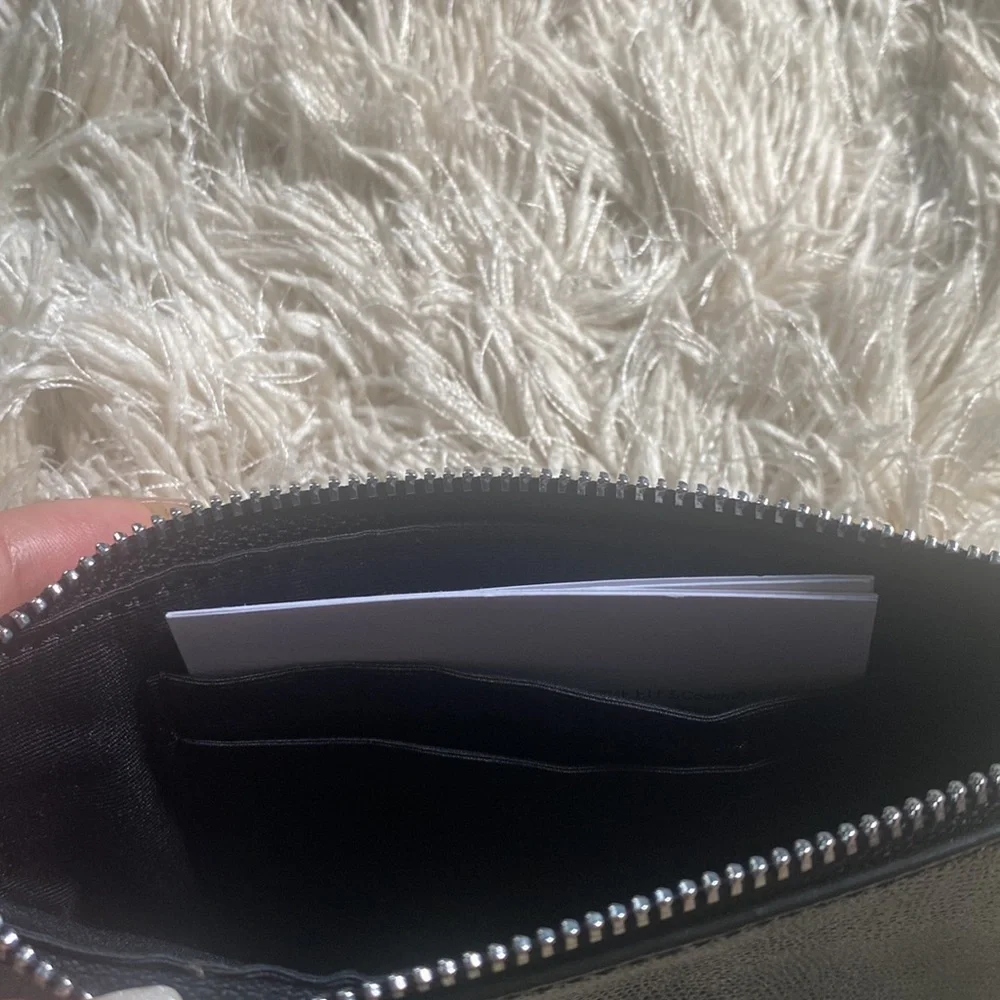 COACH Black glitter wristlet NWT